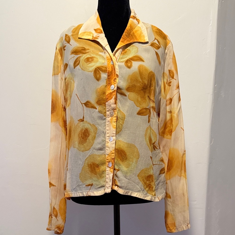 Vintage Tessuto Floral Button-Up Shirt
